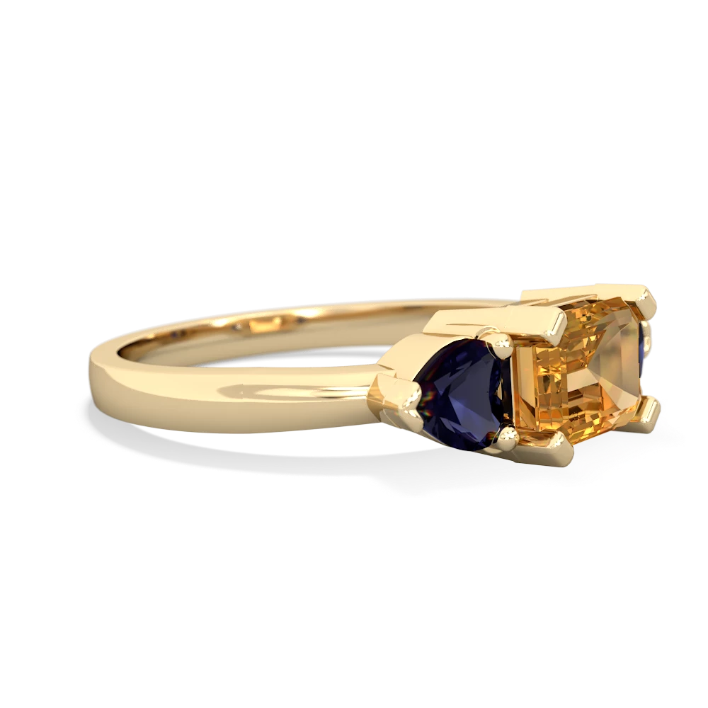 Citrine Three Stone 14K Yellow Gold ring R5235