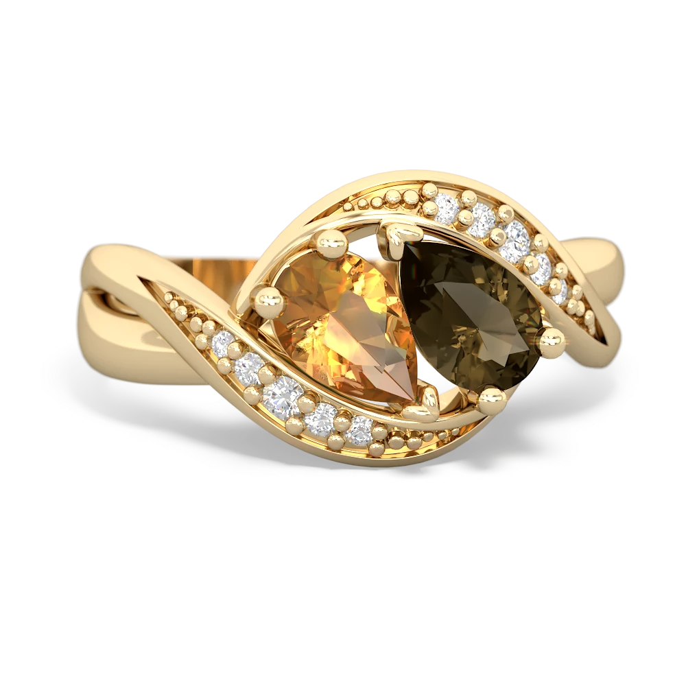 Citrine Summer Winds 14K Yellow Gold ring R5342