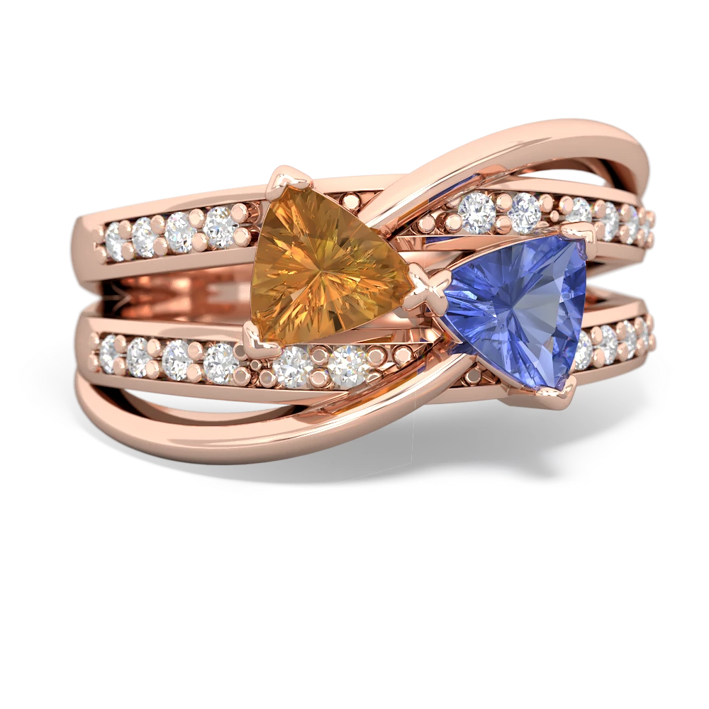 Citrine Bowtie 14K Rose Gold ring R2360