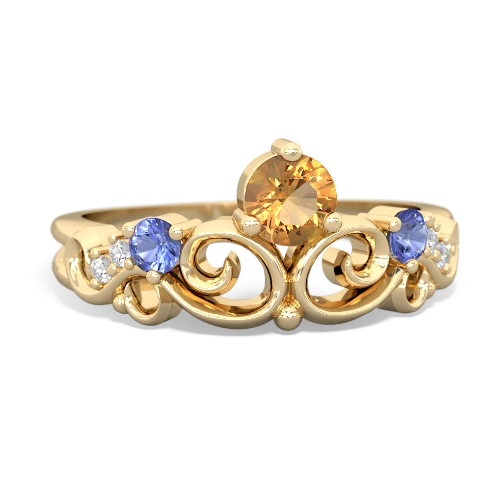 Citrine Crown Keepsake 14K Yellow Gold ring R5740