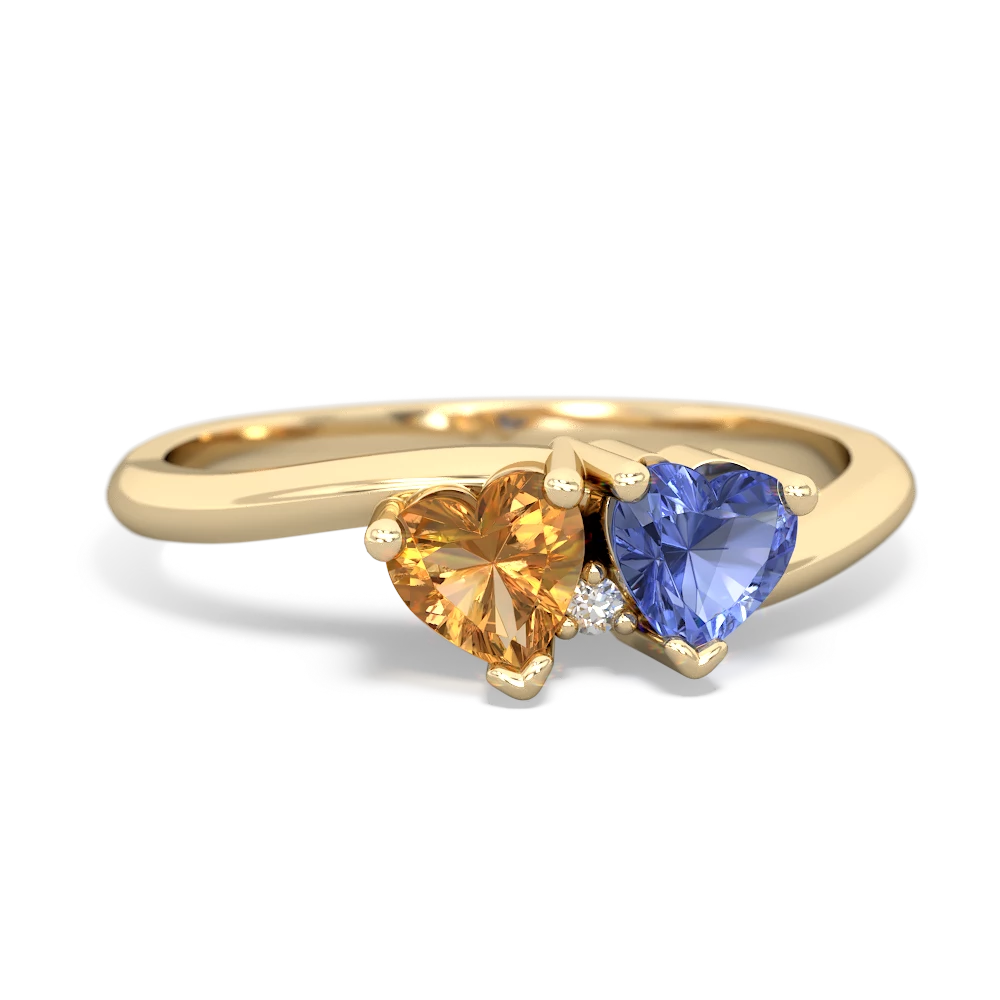 Citrine Sweethearts 14K Yellow Gold ring R5260