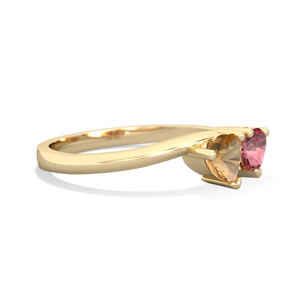 Citrine Sweethearts 14K Yellow Gold ring R5260