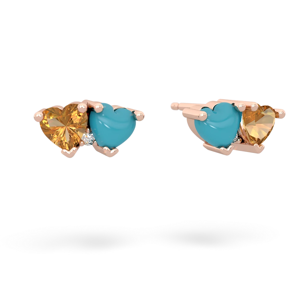 Citrine Sweethearts 14K Rose Gold earrings E5260