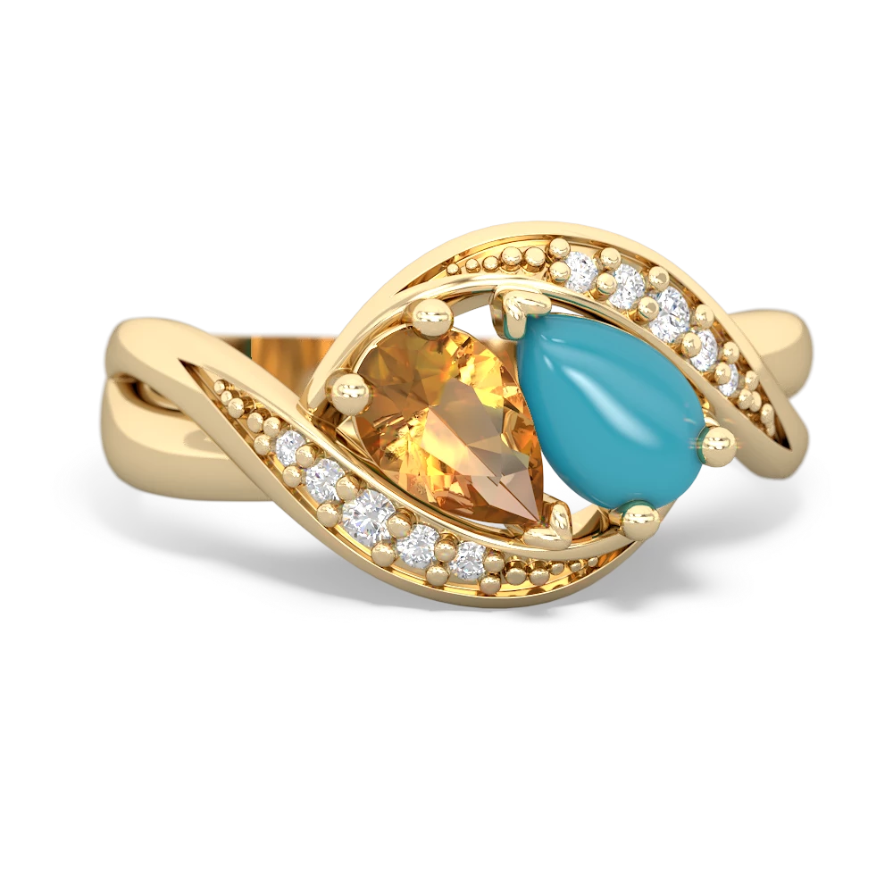 Citrine Summer Winds 14K Yellow Gold ring R5342