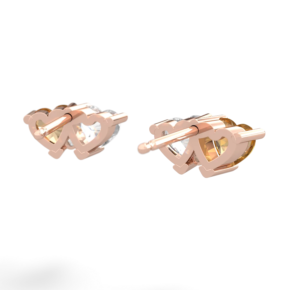 Citrine Sweethearts 14K Rose Gold earrings E5260