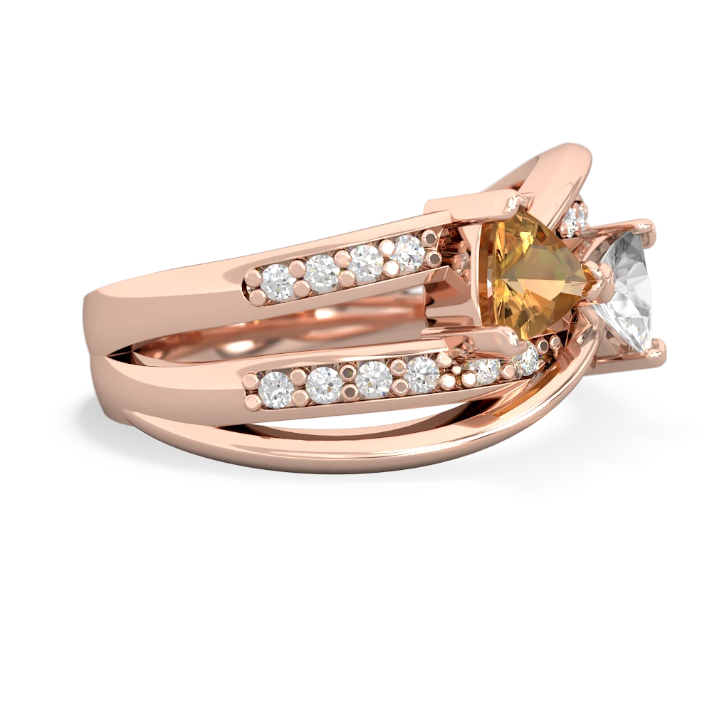 Citrine Bowtie 14K Rose Gold ring R2360