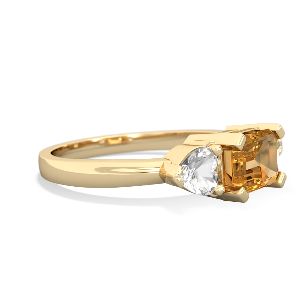 Citrine Three Stone 14K Yellow Gold ring R5235