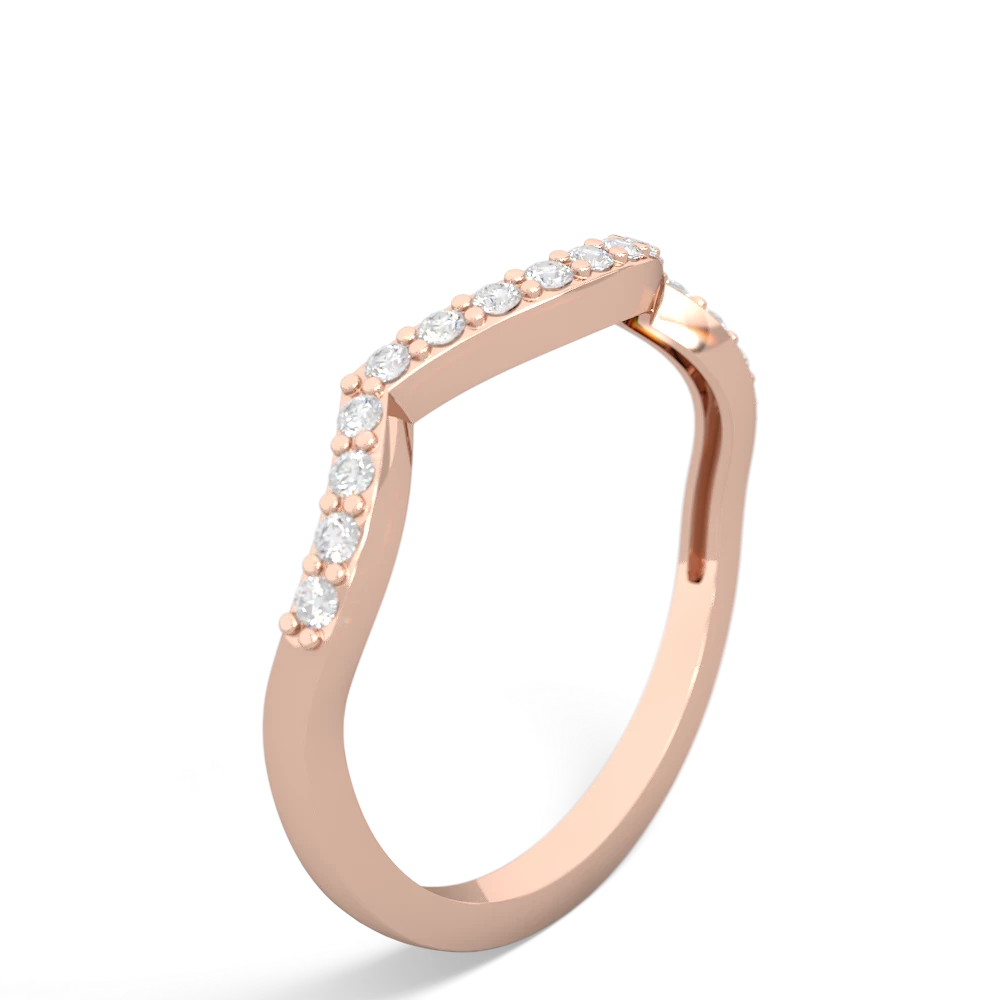 Diamond Diamond Twist Wedding Band 14K Rose Gold ring W2640