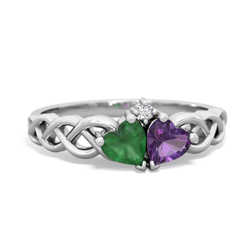 Emerald amethyst outlet ring