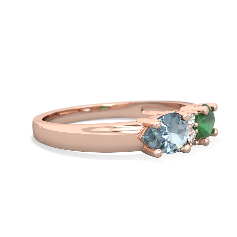 Emerald Pear Bowtie 14K Rose Gold ring R0865