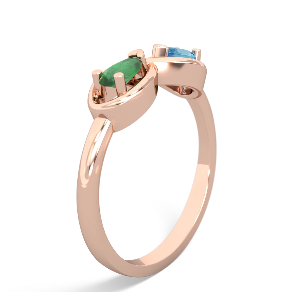 Emerald Infinity 14K Rose Gold ring R5050