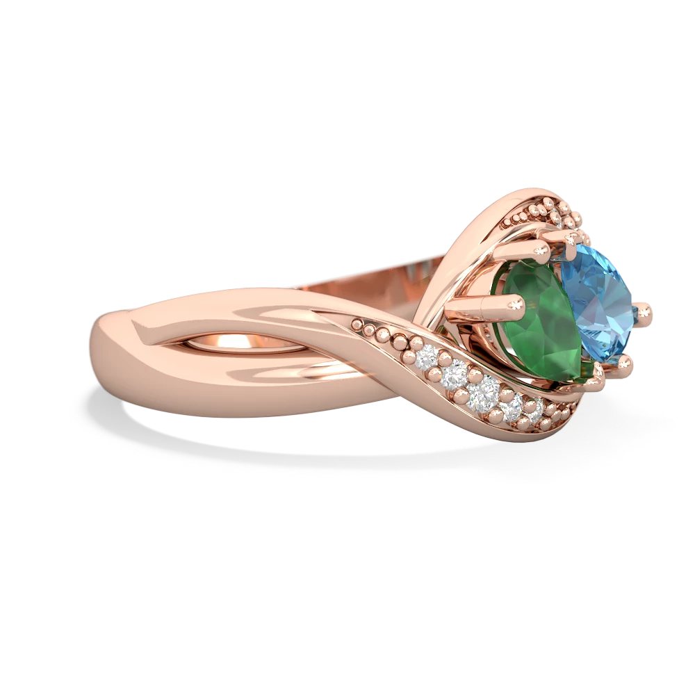 Emerald Summer Winds 14K Rose Gold ring R5342