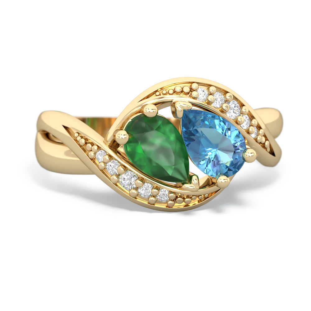 Emerald Summer Winds 14K Yellow Gold ring R5342