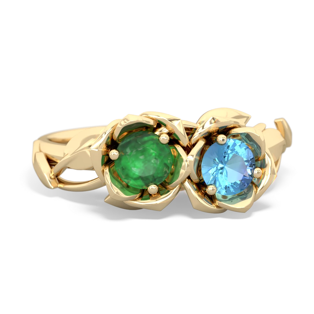 Emerald Rose Garden 14K Yellow Gold ring R5510