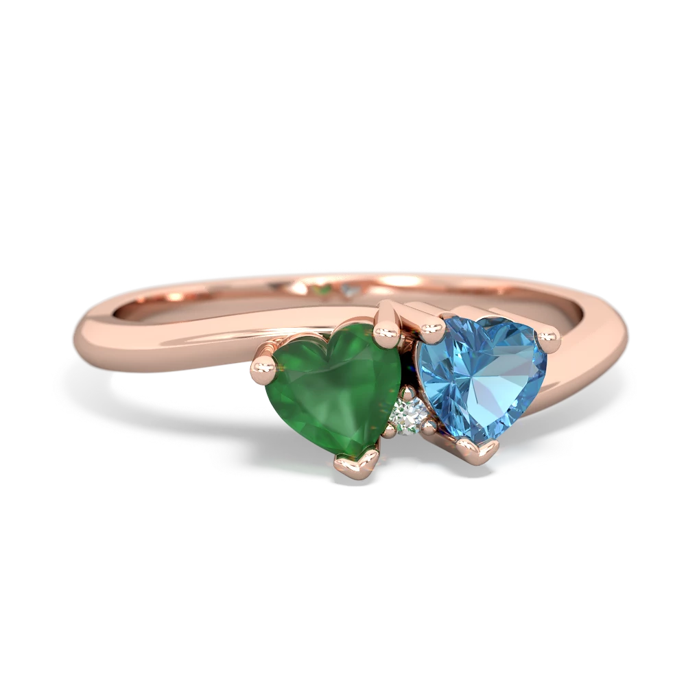 Emerald Sweethearts 14K Rose Gold ring R5260