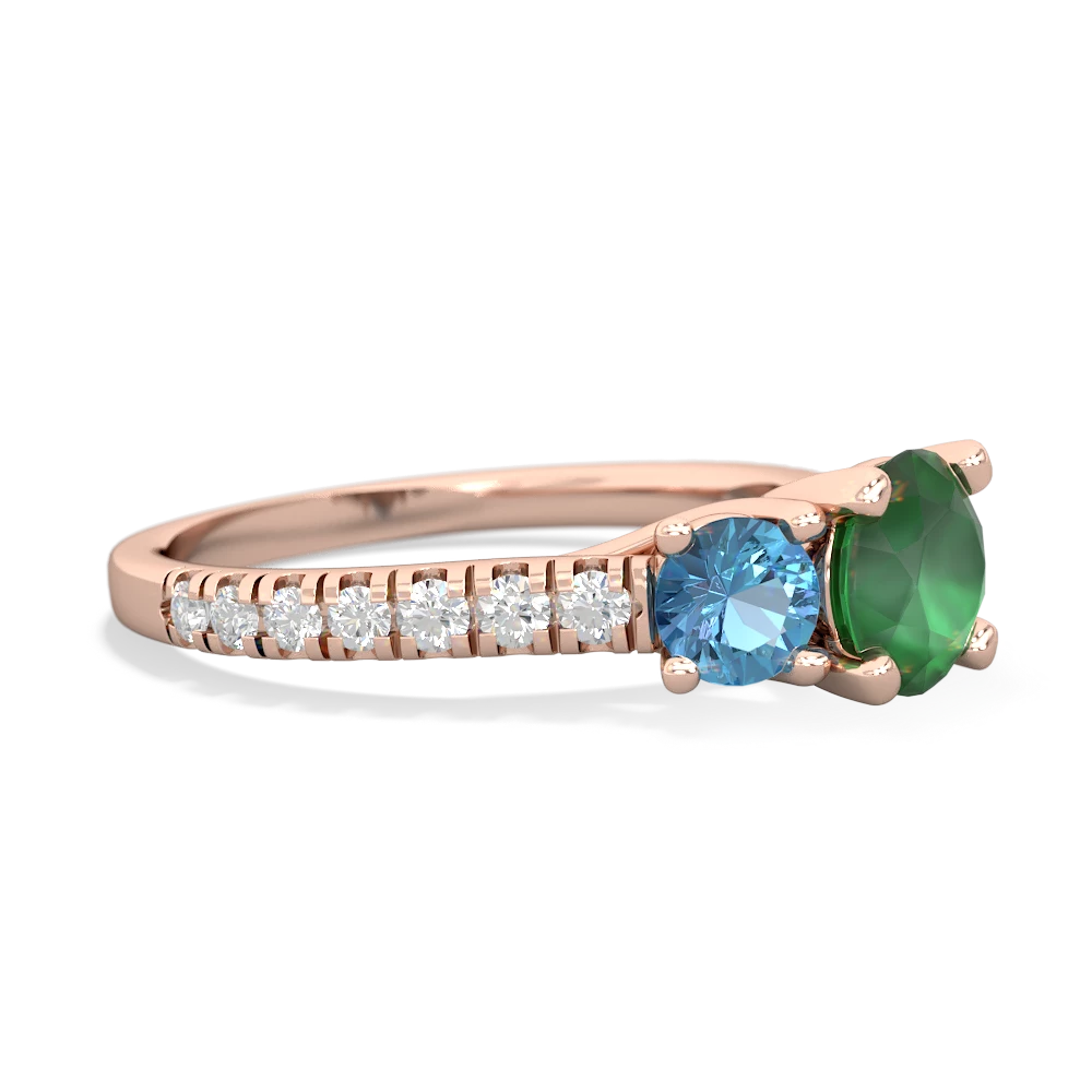 Emerald Pave Trellis 14K Rose Gold ring R5500