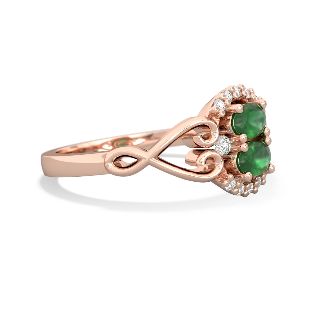 Emerald Love Nest 14K Rose Gold ring R5860