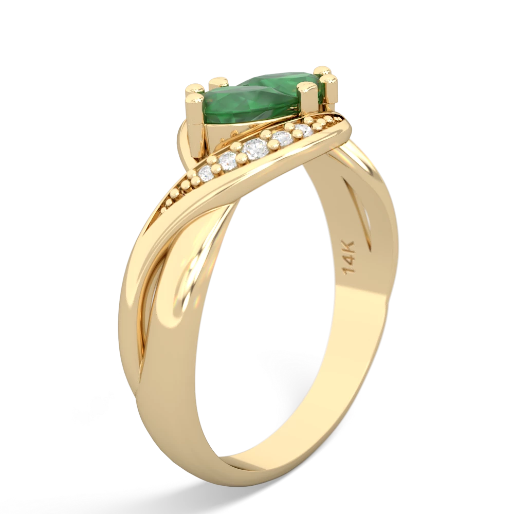 Emerald Summer Winds 14K Yellow Gold ring R5342