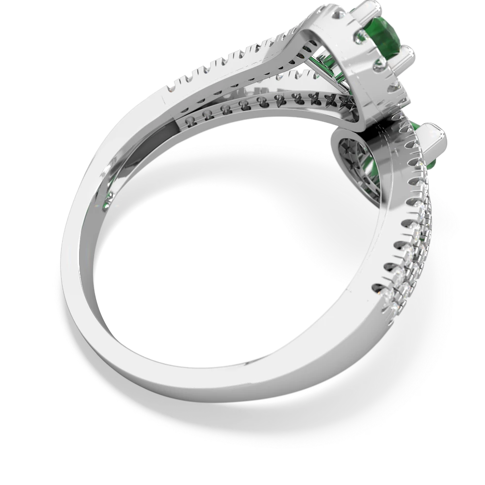 Emerald Diamond Dazzler 14K White Gold ring R3000