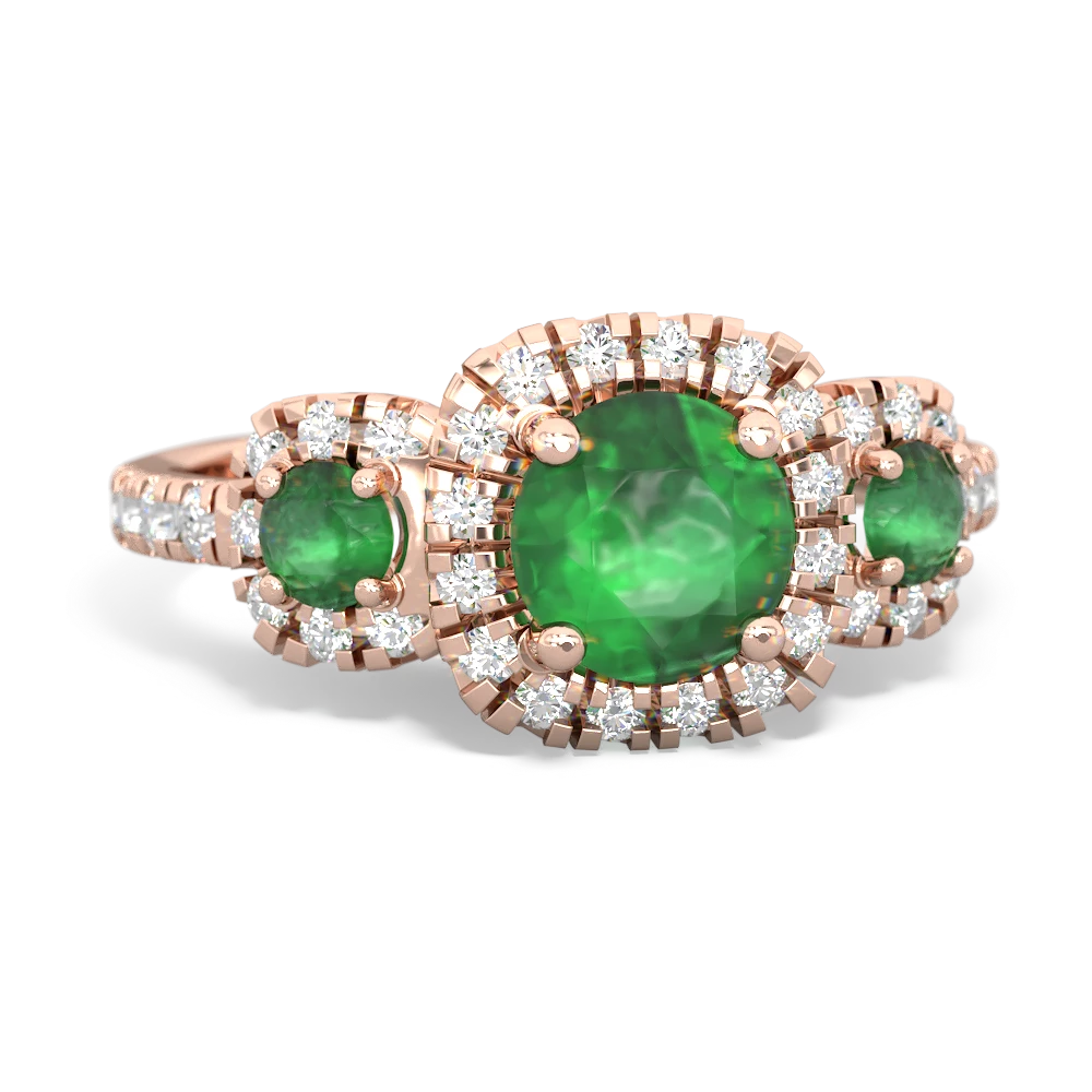 Peridot Regal Halo 14K Rose Gold ring R5350