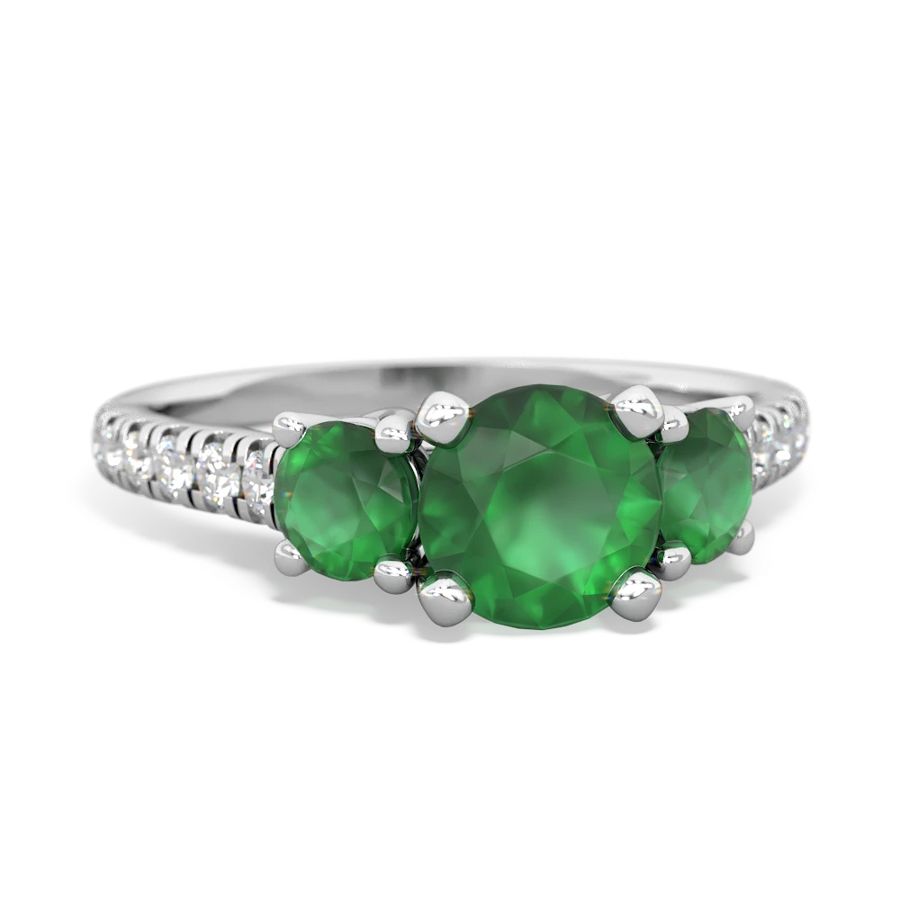 Peridot Pave Trellis 14K White Gold ring R5500