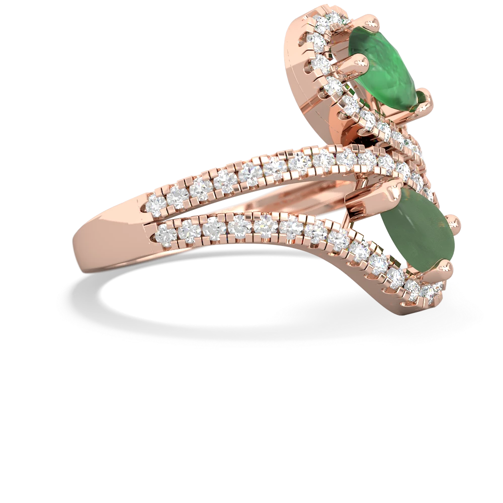 Emerald Diamond Dazzler 14K Rose Gold ring R3000