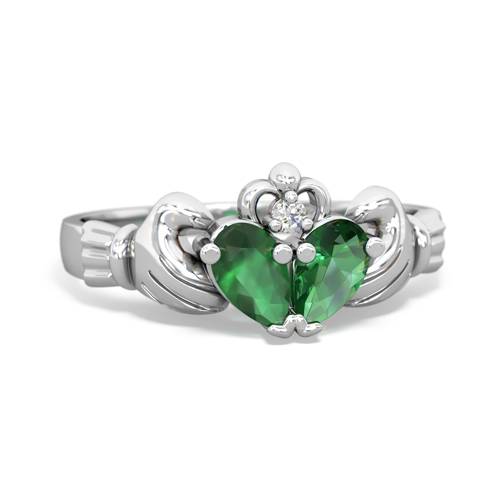 Emerald green online claddagh ring