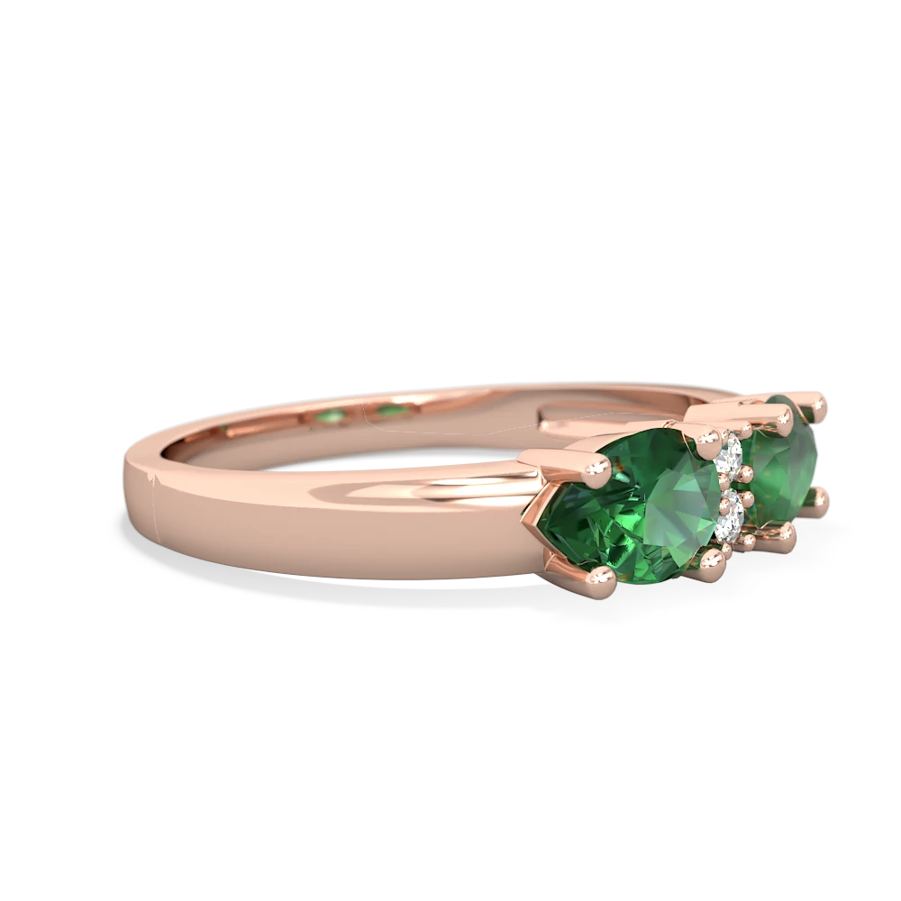 Emerald Pear Bowtie 14K Rose Gold ring R0865