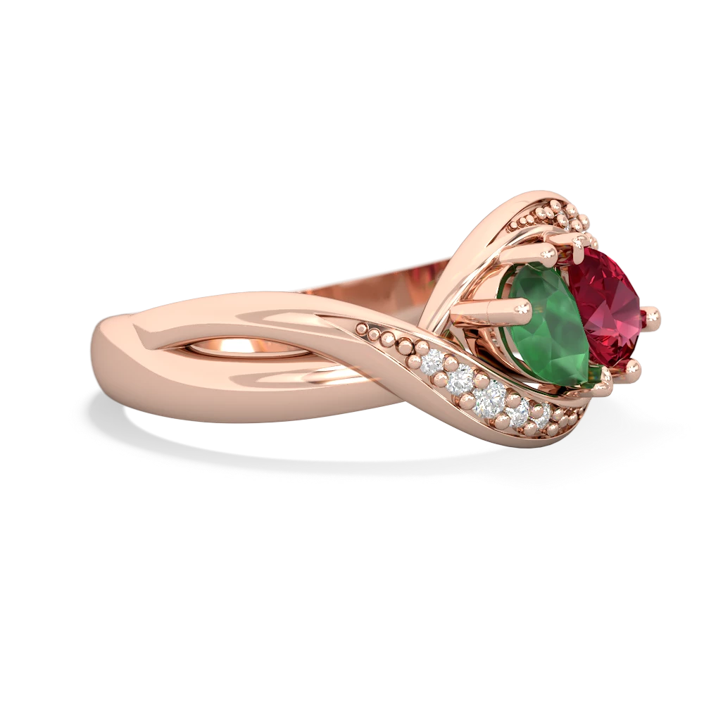 Emerald Summer Winds 14K Rose Gold ring R5342