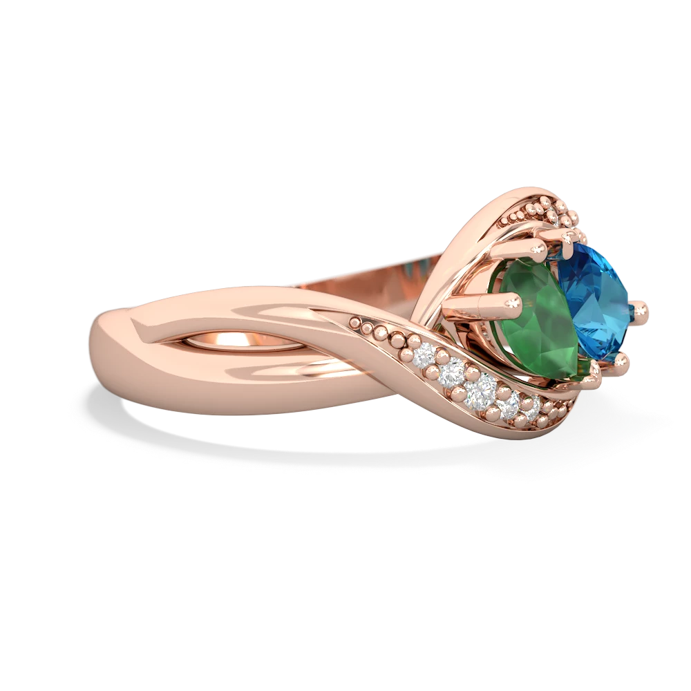 Emerald Summer Winds 14K Rose Gold ring R5342