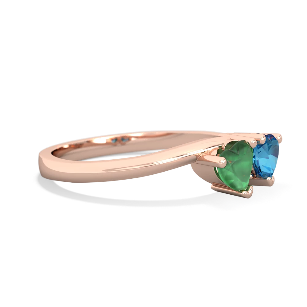 Emerald Sweethearts 14K Rose Gold ring R5260