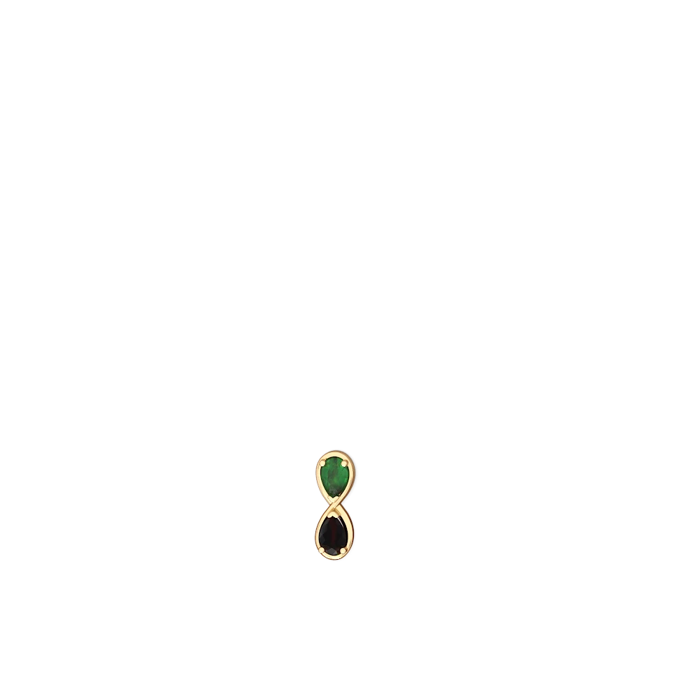 Emerald Infinity 14K Yellow Gold earrings E5050