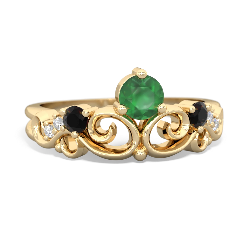 Emerald Crown Keepsake 14K Yellow Gold ring R5740