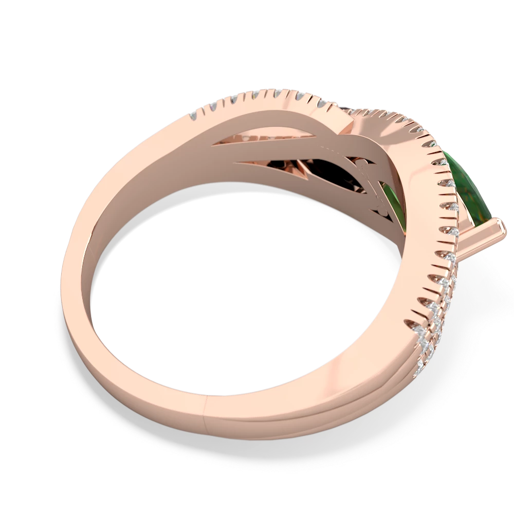 Emerald Diamond Rivers 14K Rose Gold ring R3070