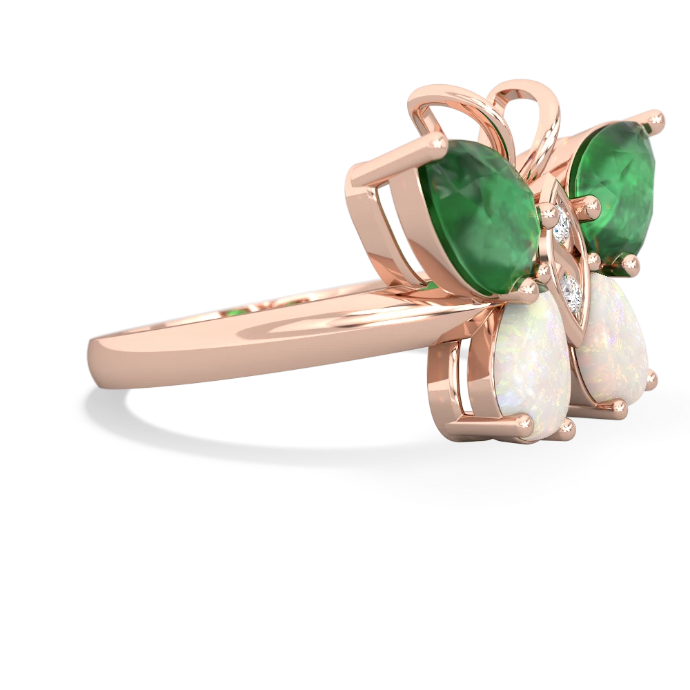 Emerald Butterfly 14K Rose Gold ring R2215