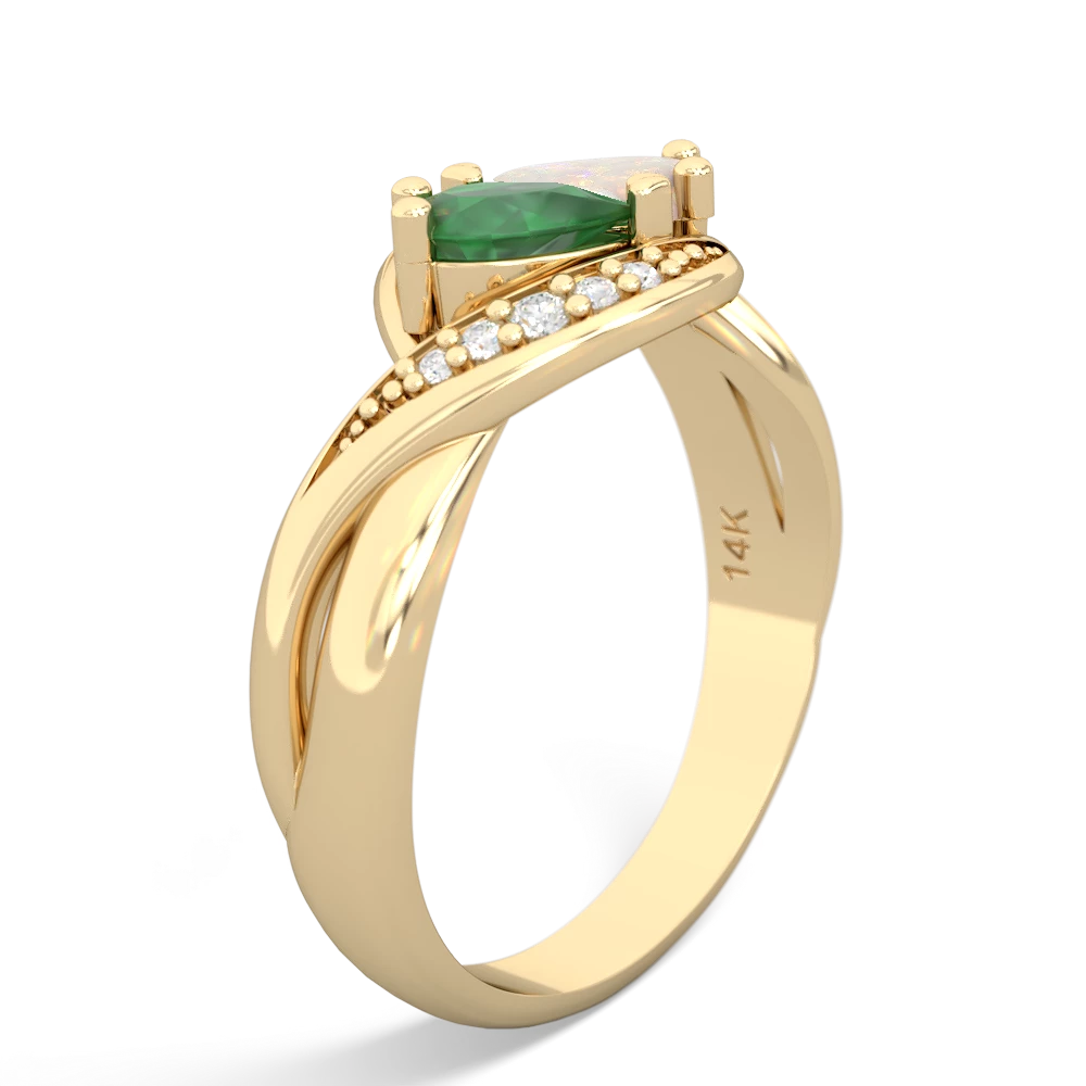 Emerald Summer Winds 14K Yellow Gold ring R5342