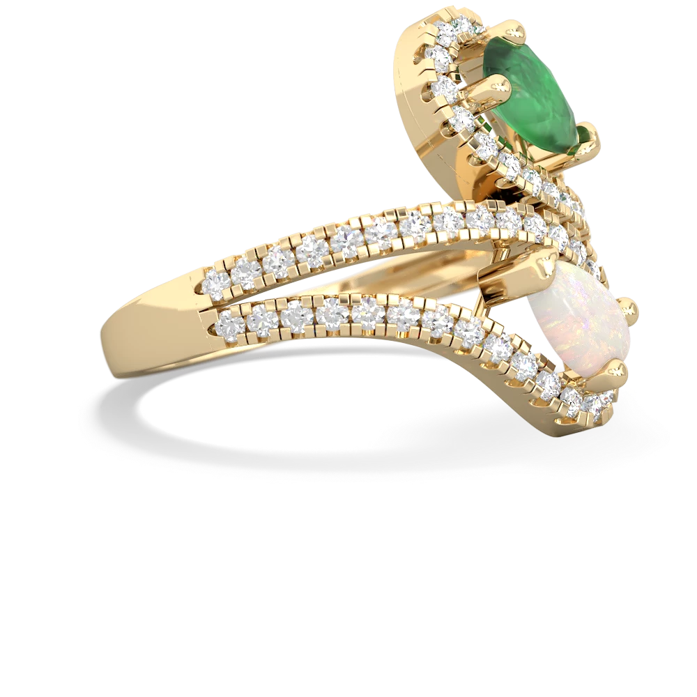 Emerald Diamond Dazzler 14K Yellow Gold ring R3000