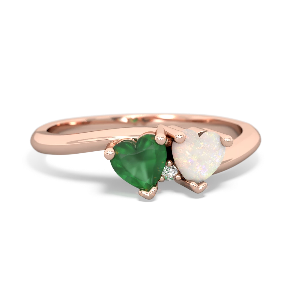 Emerald Sweethearts 14K Rose Gold ring R5260