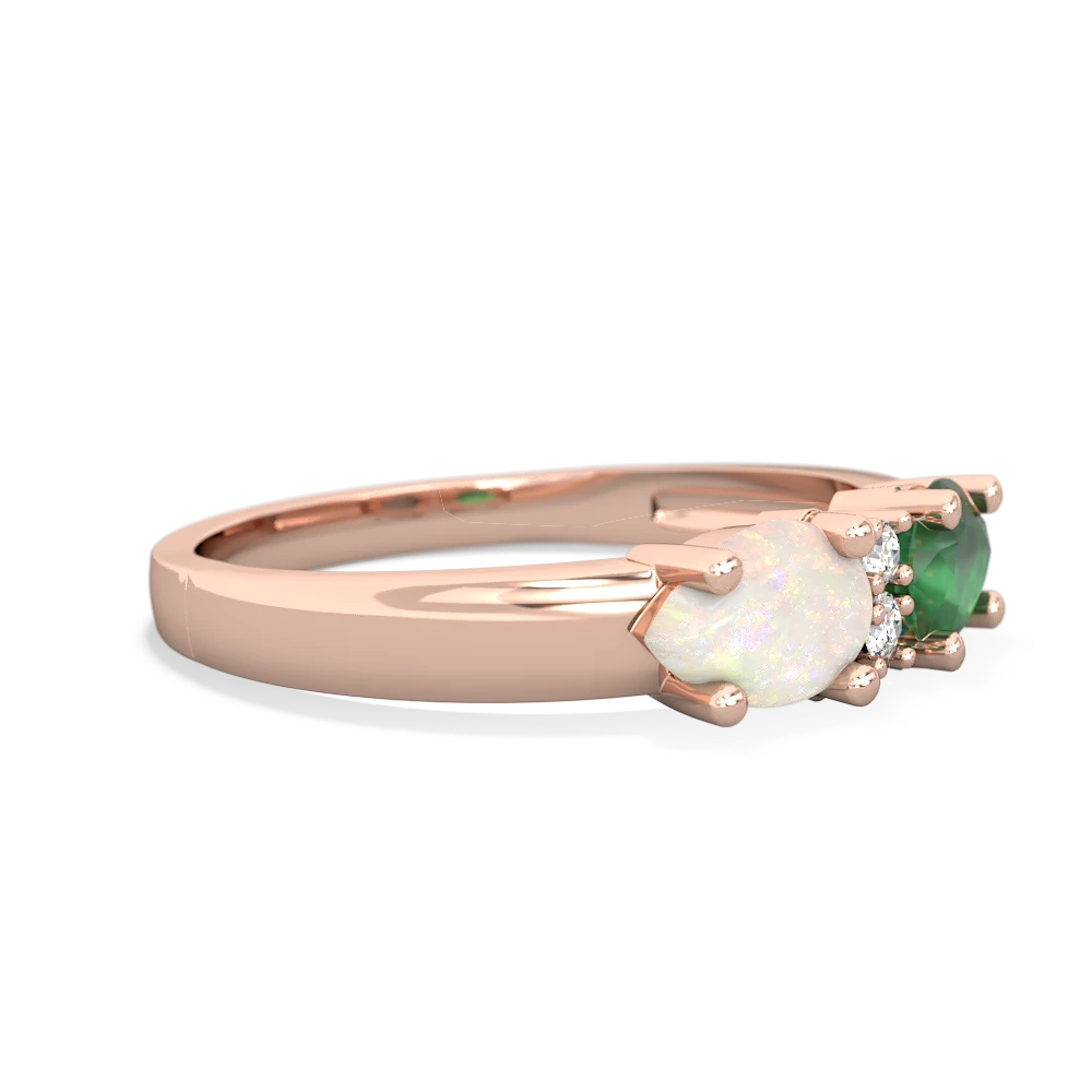 Emerald Pear Bowtie 14K Rose Gold ring R0865