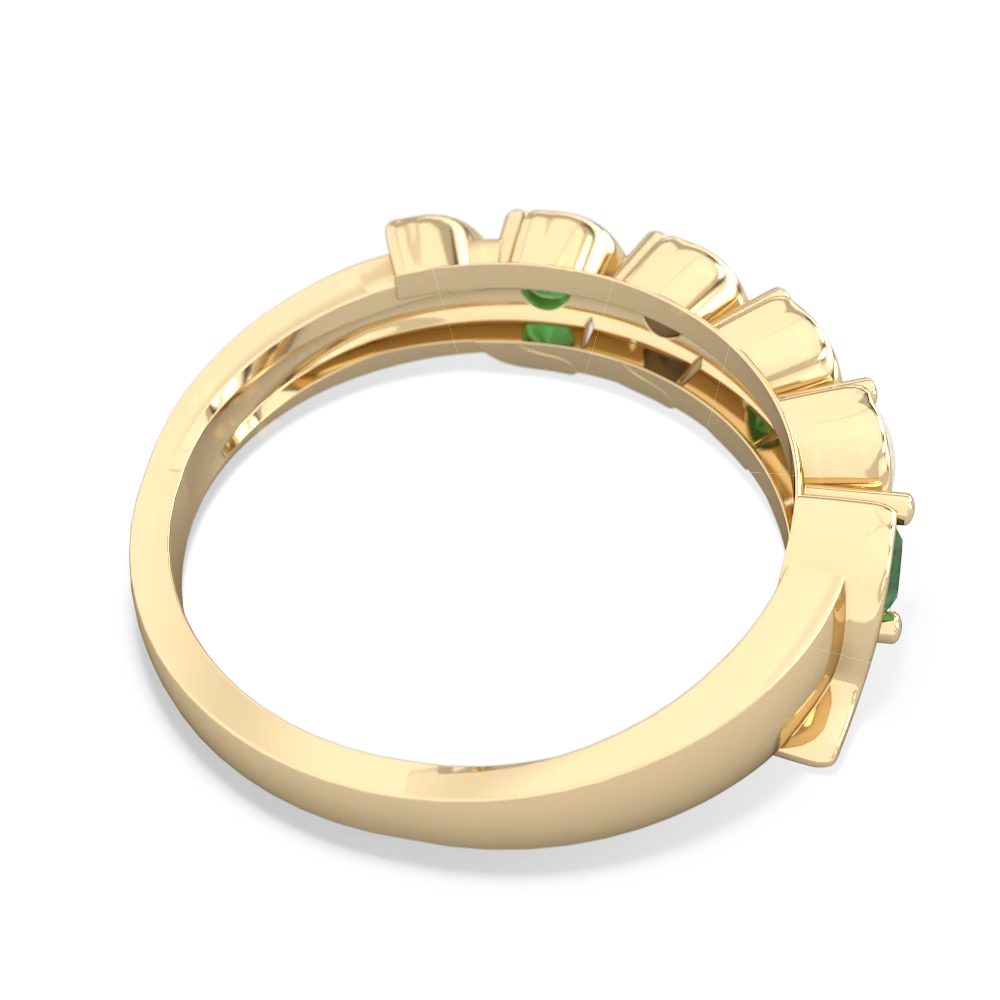 Emerald Anniversary Band 14K Yellow Gold ring R2089