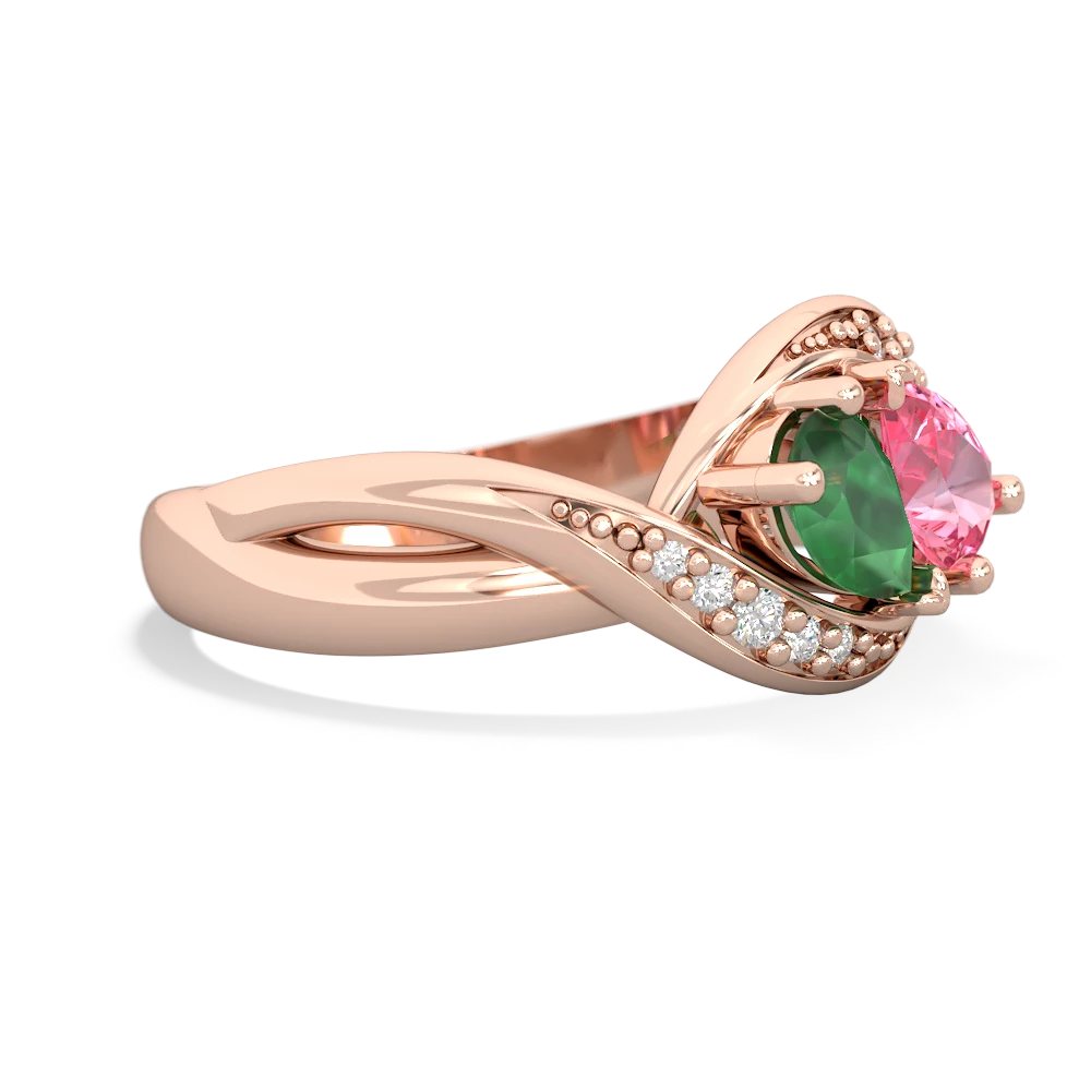 Emerald Summer Winds 14K Rose Gold ring R5342