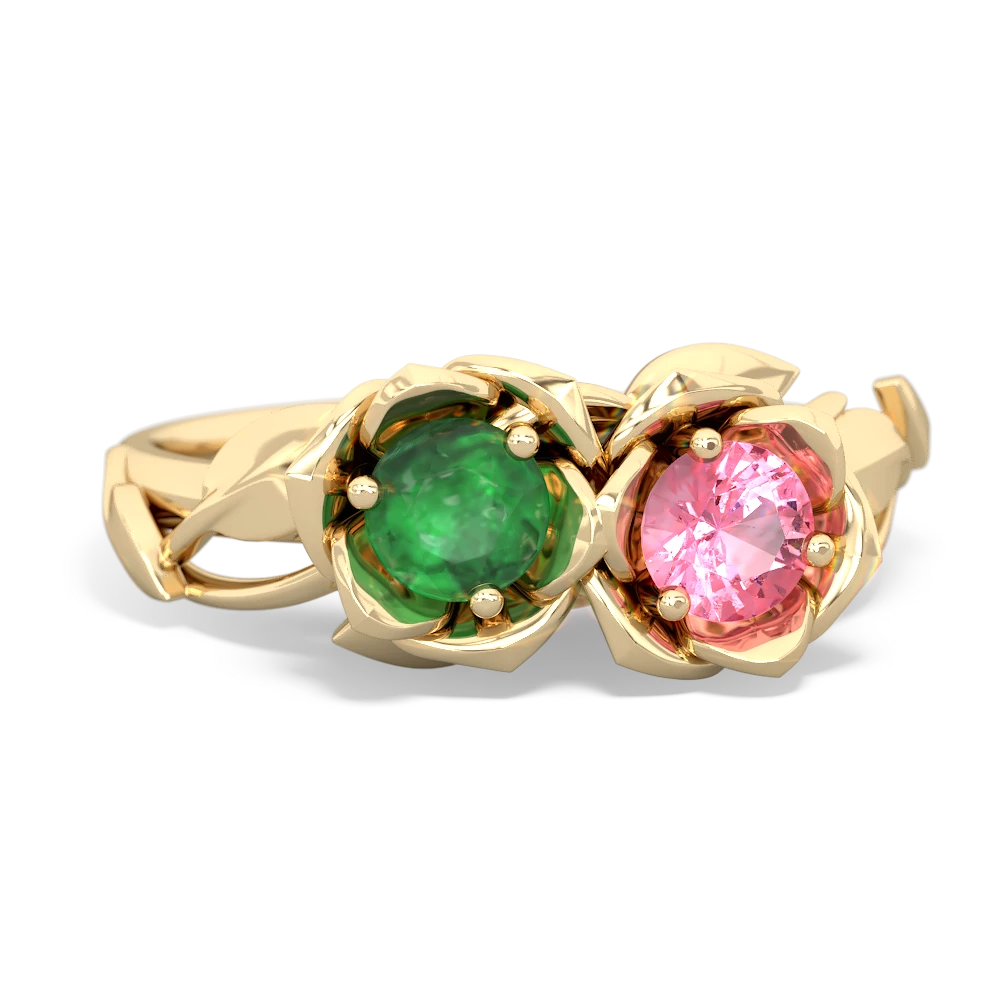 Emerald Rose Garden 14K Yellow Gold ring R5510