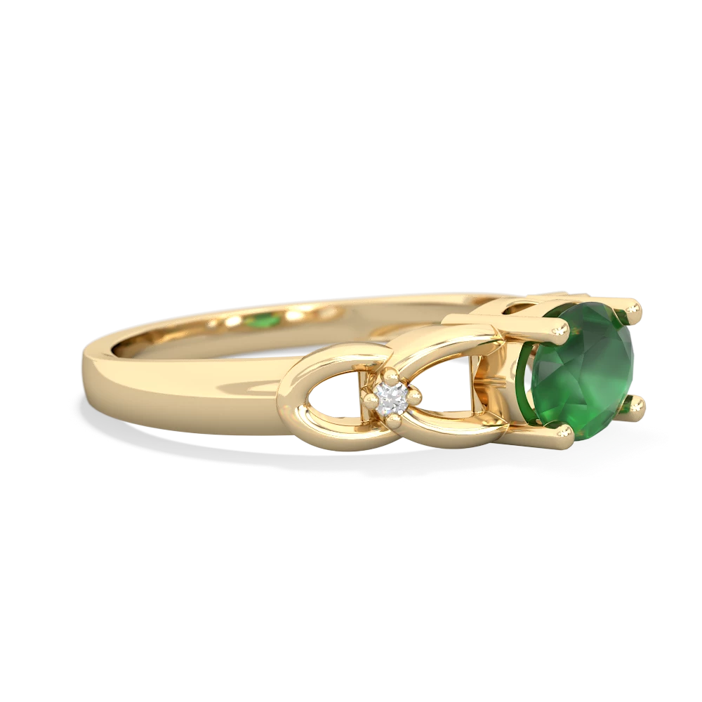 Emerald Links 14K Yellow Gold ring R4032