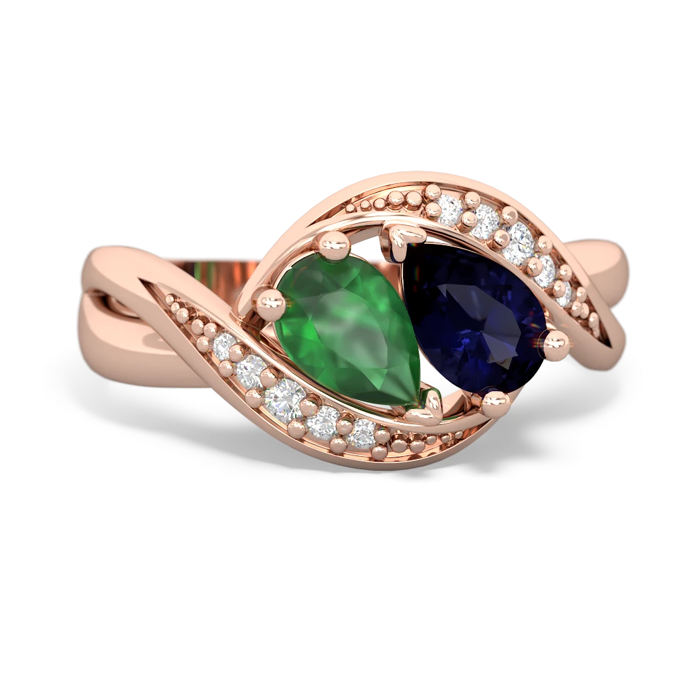 Emerald Summer Winds 14K Rose Gold ring R5342