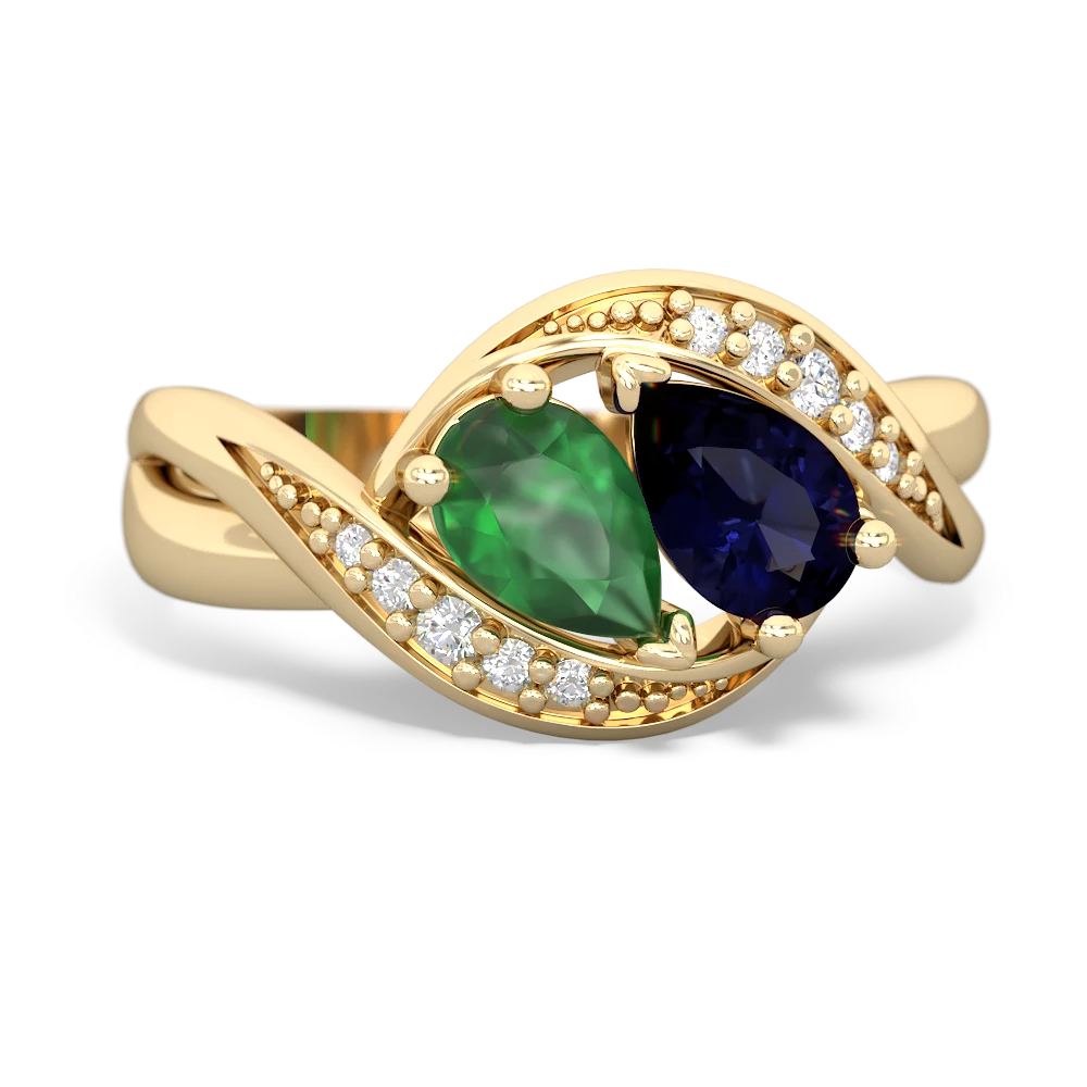 Emerald Summer Winds 14K Yellow Gold ring R5342