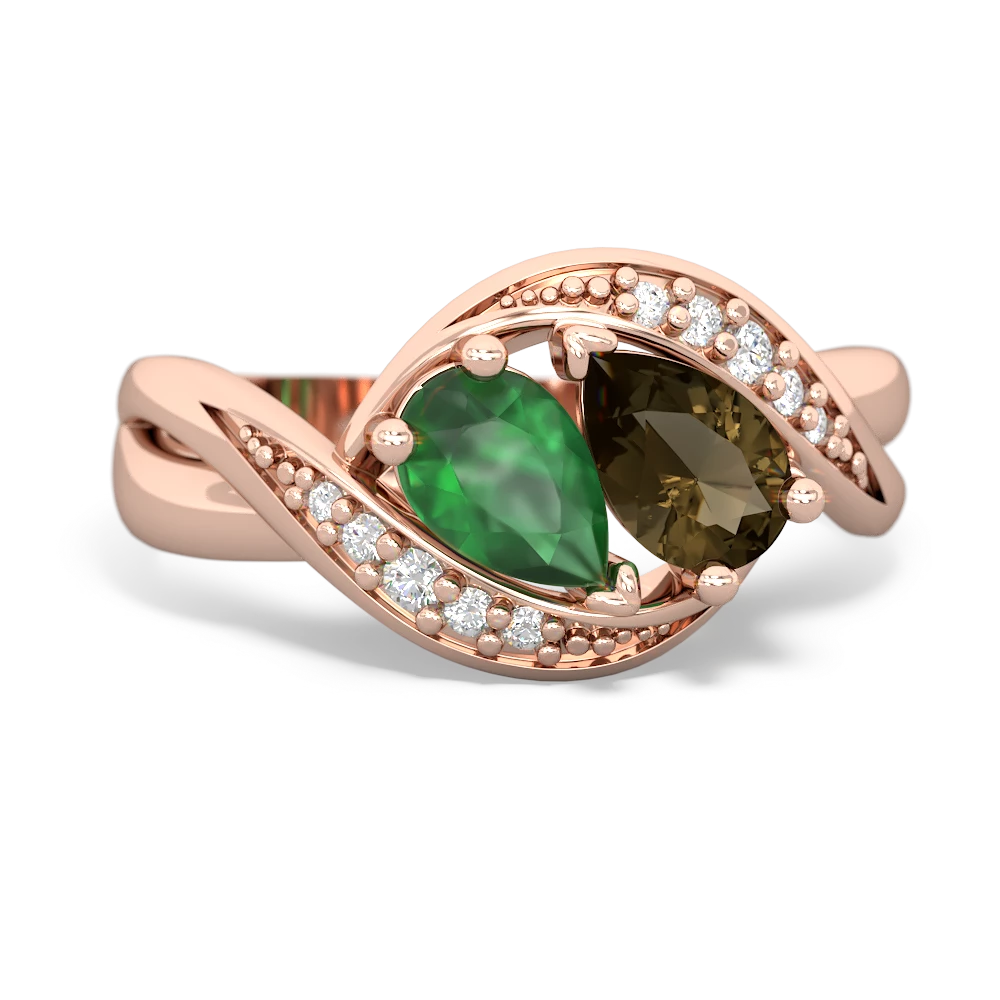 Emerald Summer Winds 14K Rose Gold ring R5342