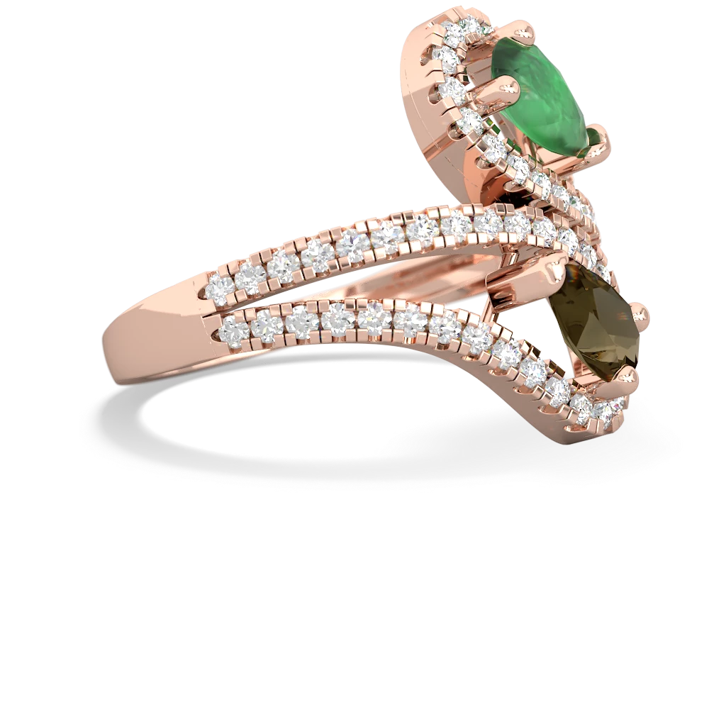 Emerald Diamond Dazzler 14K Rose Gold ring R3000