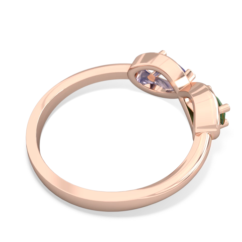 Emerald Infinity 14K Rose Gold ring R5050