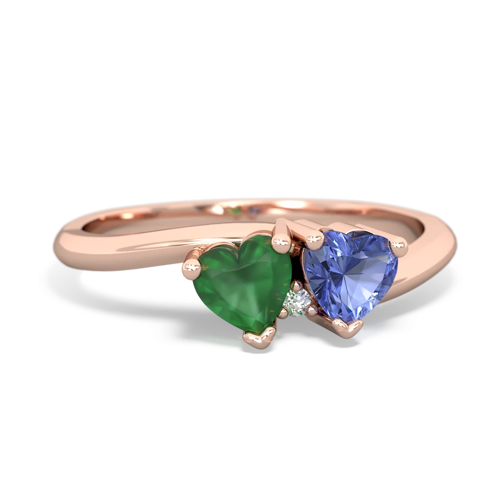 Emerald Sweethearts 14K Rose Gold ring R5260