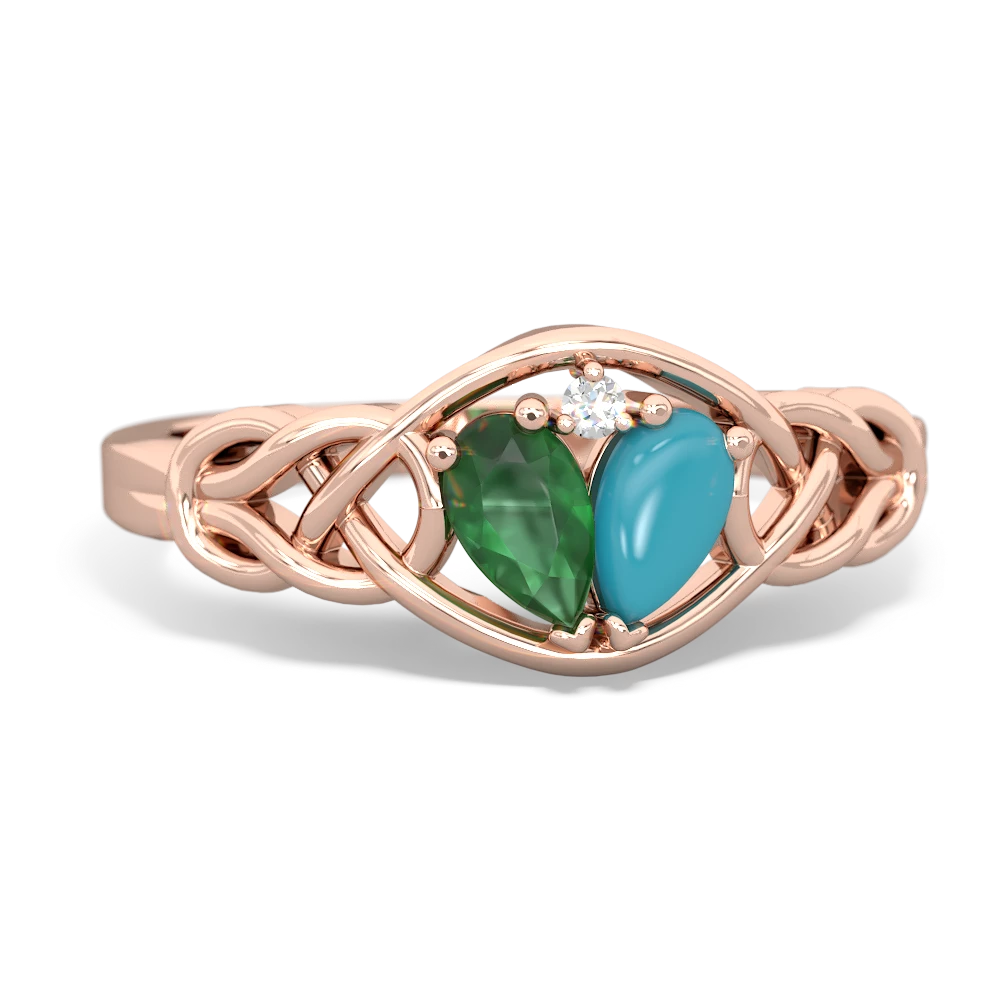 Turquoise emerald outlet ring